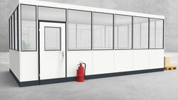 Hallenbüro 4-seitig 6,50 x 3,50 m 22,75 m² (HB4-6535)