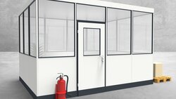 Hallenbüro 4-seitig 4,00 x 3,00 m 12 m² (HB4-4030)