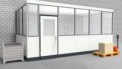 Hallenbüro 3-seitig 5,50 x 3,00 m 16,5 m² (HB3-5530)