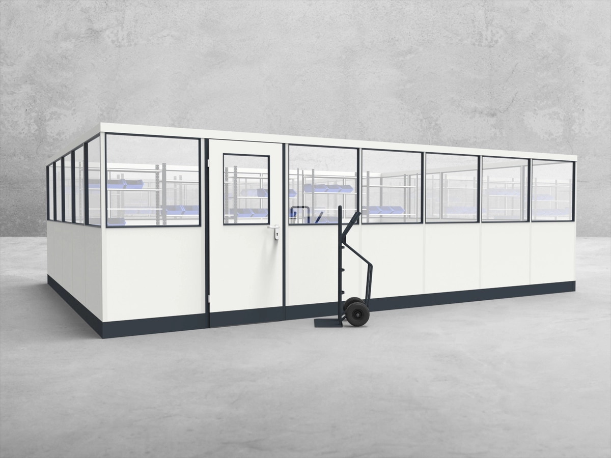 Aussenansicht für Stellwand 4-seitig 7,00 x 5,00 m System RS 45 von Becker Raumsysteme - Artikel SW4-7050