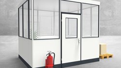 Hallenbüro 4-seitig 3,00 x 2,50 m 7,5 m² (HB4-3025)