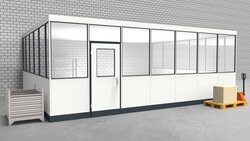 Hallenbüro 3-seitig 7,00 x 5,50 m 38,5 m² (HB3-7055)