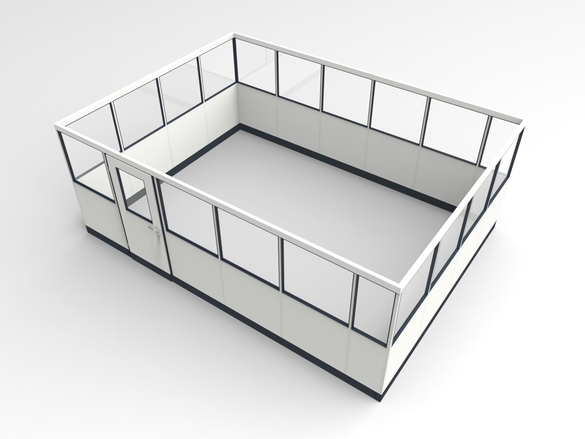 Wandanschluss für Stellwand 4-seitig 5,50 x 4,00 m System RS 45 von Becker Raumsysteme - Artikel SW4-5540