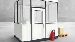 Hallenbüro 4-seitig 2,50 x 2,00 m 5 m² (HB4-2520)