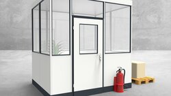 Hallenbüro 4-seitig 2,50 x 2,00 m 5 m² (HB4-2520)