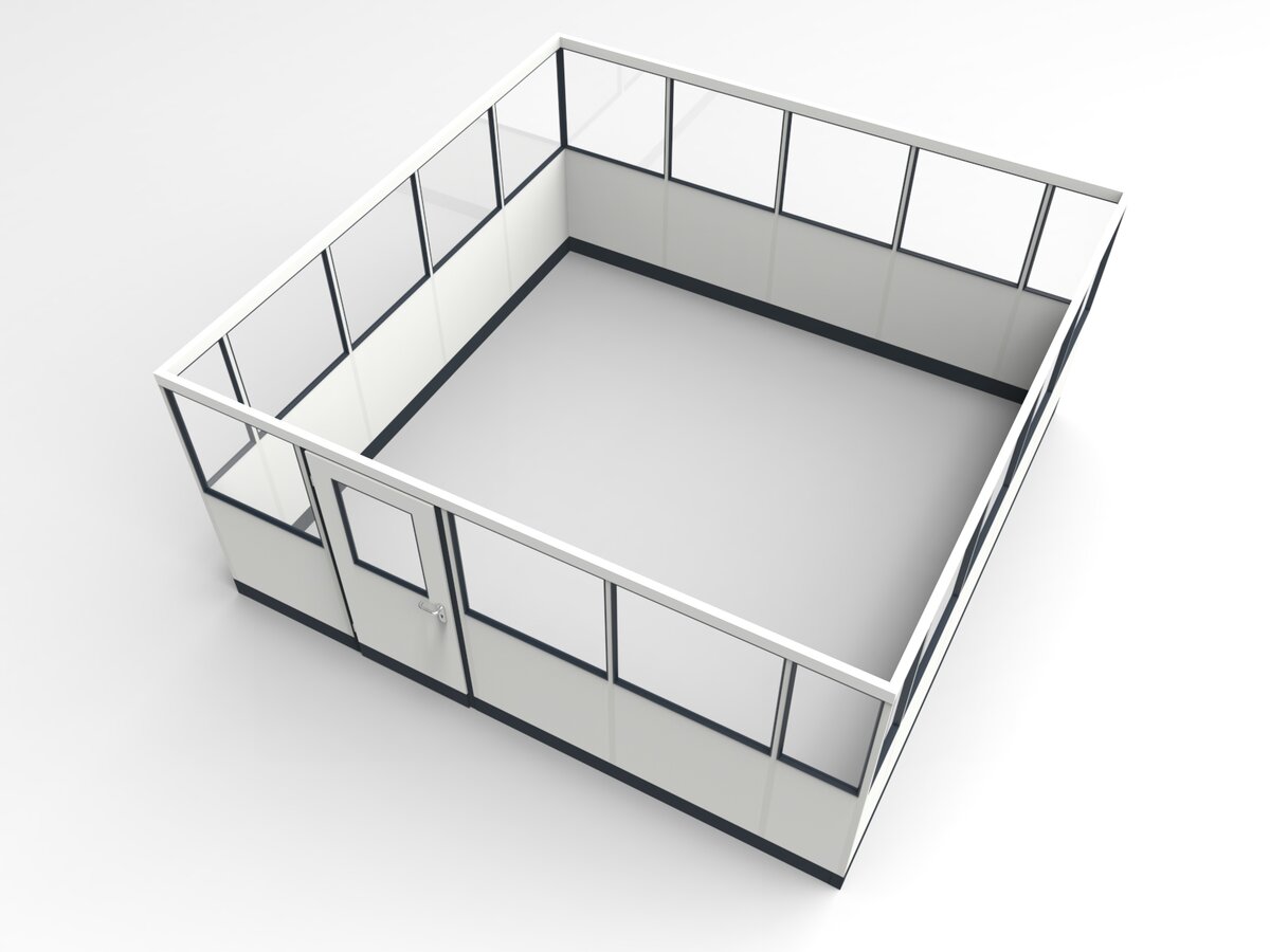 Wandanschluss für Stellwand 4-seitig 4,50 x 4,50 m System RS 45 von Becker Raumsysteme - Artikel SW4-4545
