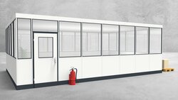 Hallenbüro 4-seitig 7,50 x 5,00 m 37,5 m² (HB4-7550)