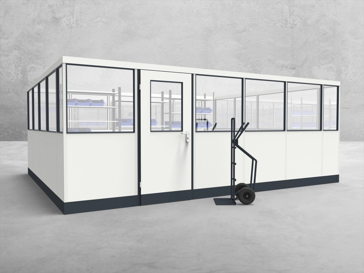 Aussenansicht für Stellwand 4-seitig 5,50 x 4,50 m System RS 45 von Becker Raumsysteme - Artikel SW4-5545