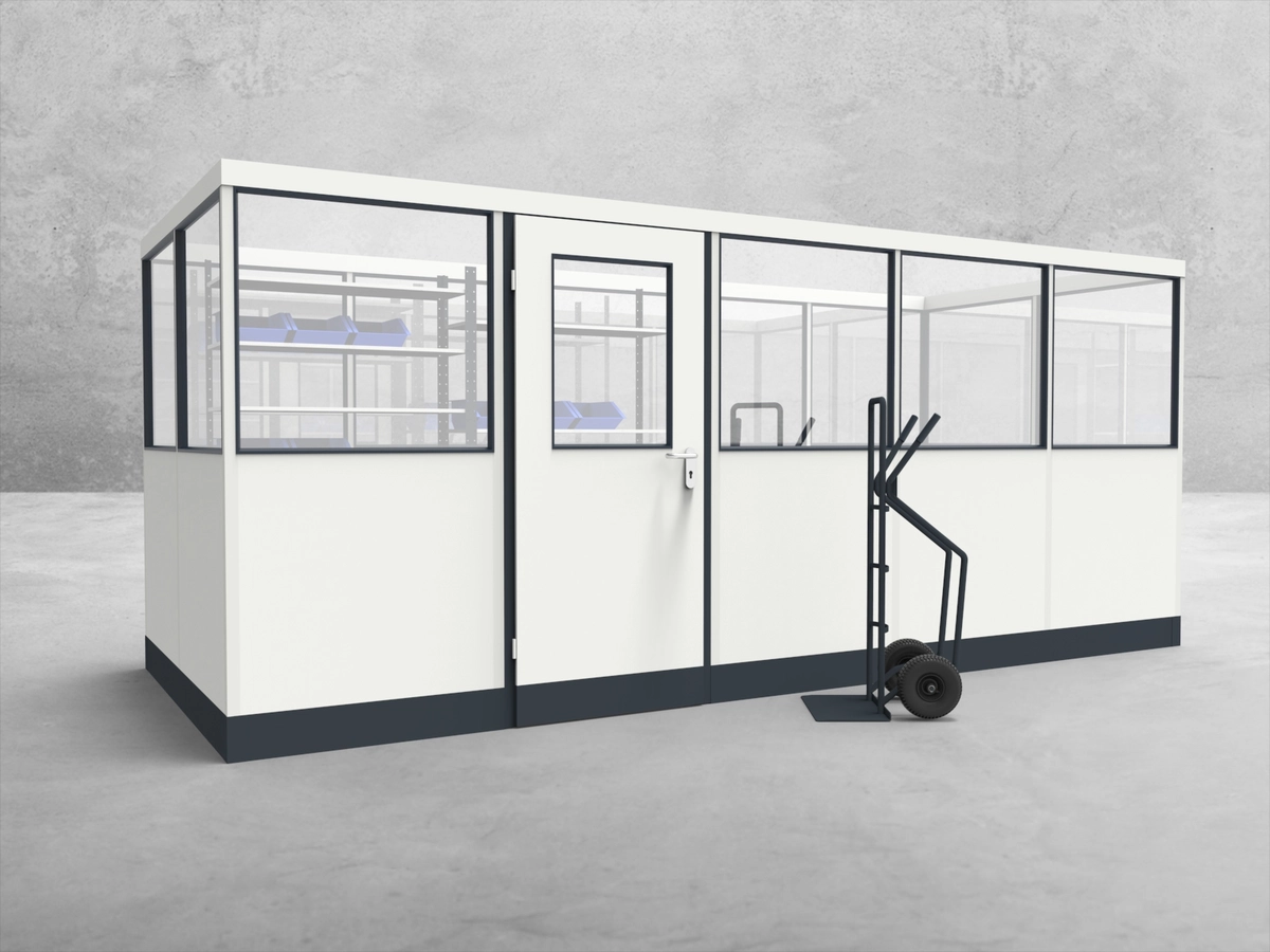 Aussenansicht für Stellwand 4-seitig 5,00 x 2,00 m System RS 45 von Becker Raumsysteme - Artikel SW4-5020