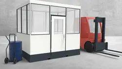 Mobiles Hallenbüro 4-seitig 3,00 x 2,50 m 7,5 m² (HM4-3025)