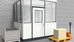 Hallenbüro 3-seitig 2,50 x 2,50 m 6,25 m² (HB3-2525)