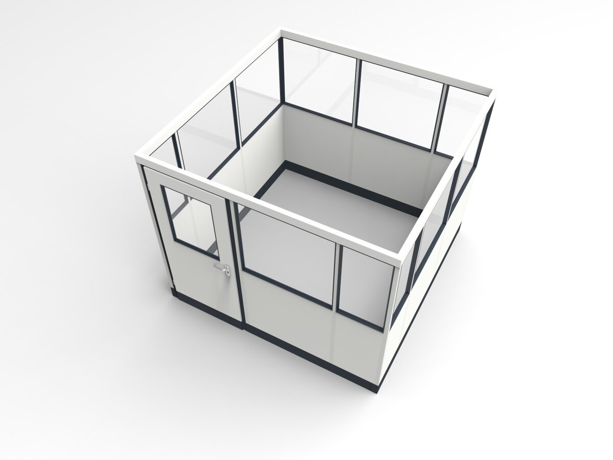 Wandanschluss für Stellwand 4-seitig 2,50 x 2,50 m System RS 45 von Becker Raumsysteme - Artikel SW4-2525