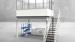 Hallenbüro auf Stahlbau 4-seitig 4,50 x 3,50 m 15,75 m² (HS4-4535)