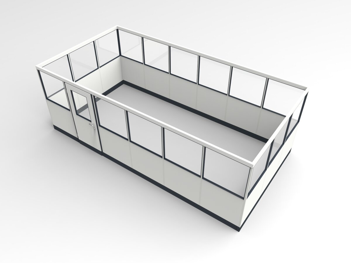 Wandanschluss für Stellwand 4-seitig 6,00 x 3,00 m System RS 45 von Becker Raumsysteme - Artikel SW4-6030
