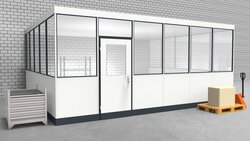 Hallenbüro 3-seitig 6,00 x 5,00 m 30 m² (HB3-6050)