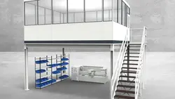 Hallenbüro auf Stahlbau 4-seitig 5,50 x 4,50 m 24,75 m² (HS4-5545)