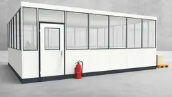 Hallenbüro 4-seitig 6,50 x 5,50 m 35,75 m² (HB4-6555)