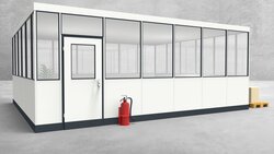 Hallenbüro 4-seitig 6,50 x 5,50 m 35,75 m² (HB4-6555)