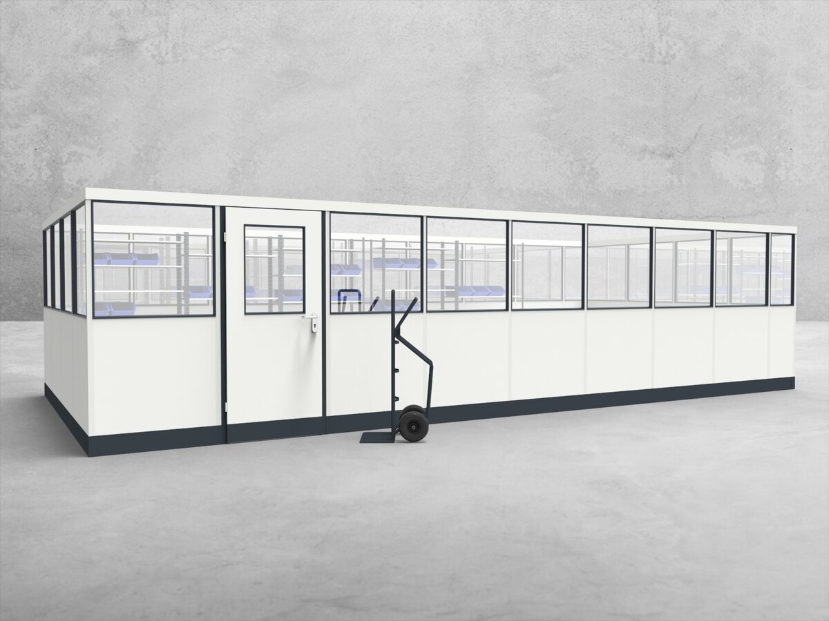 Aussenansicht für Stellwand 4-seitig 8,50 x 4,00 m System RS 45 von Becker Raumsysteme - Artikel SW4-8540