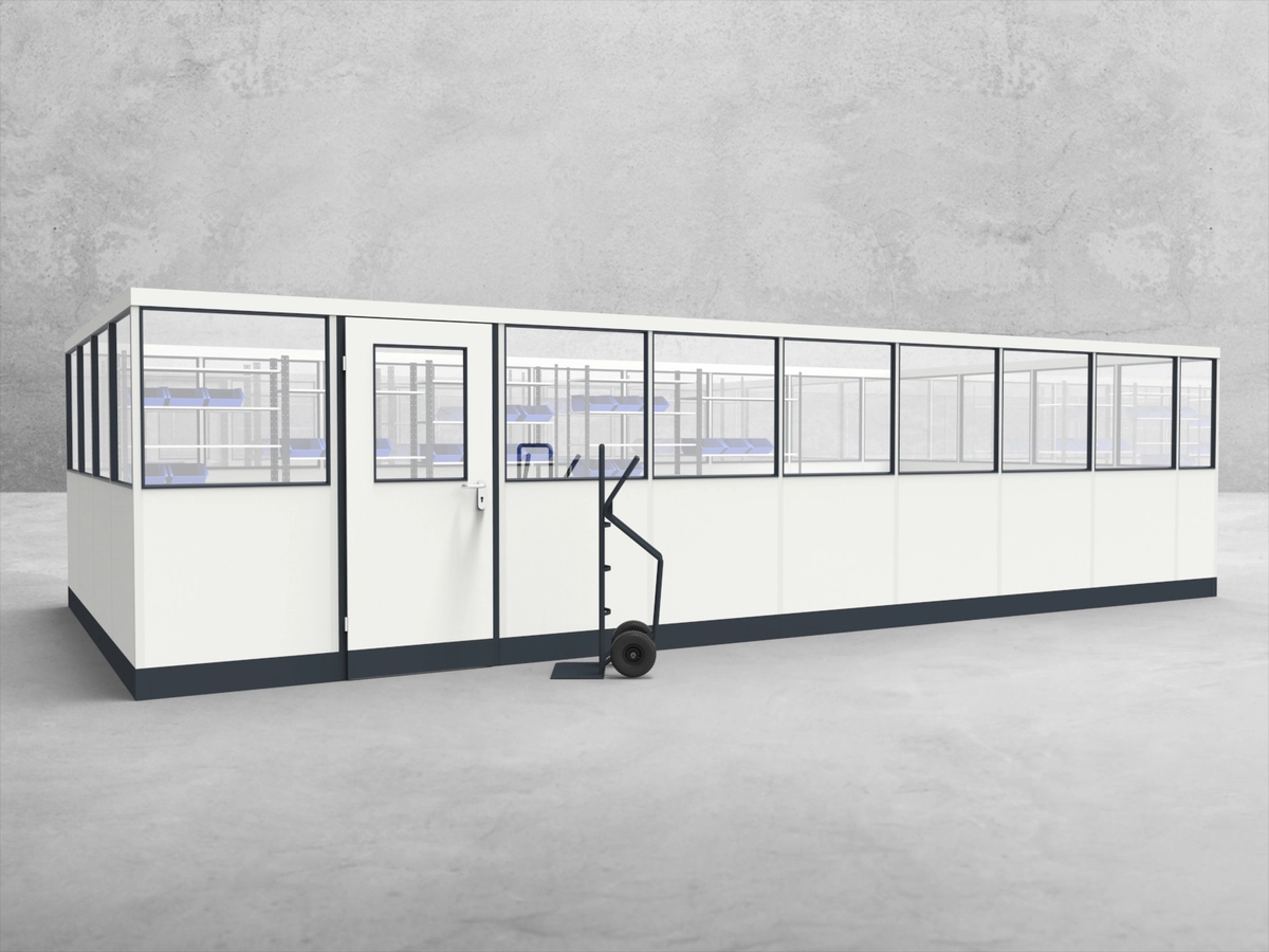 Aussenansicht für Stellwand 4-seitig 8,50 x 4,00 m System RS 45 von Becker Raumsysteme - Artikel SW4-8540