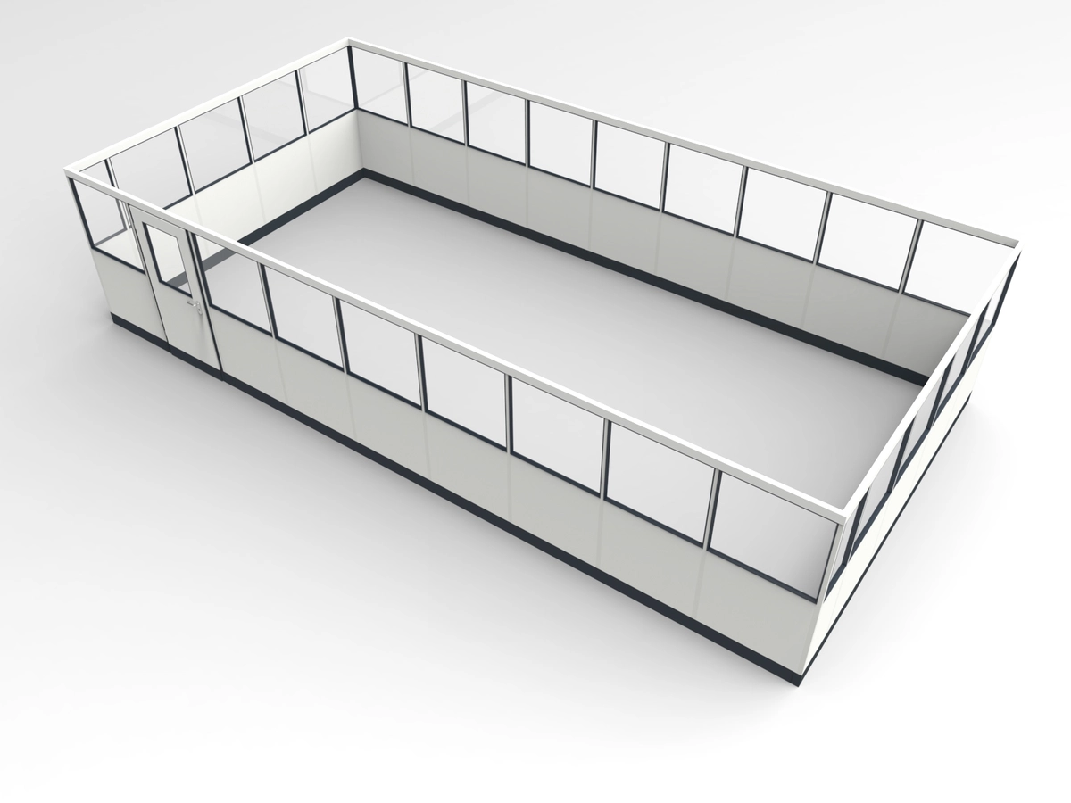 Wandanschluss für Stellwand 4-seitig 9,00 x 4,50 m System RS 45 von Becker Raumsysteme - Artikel SW4-9045