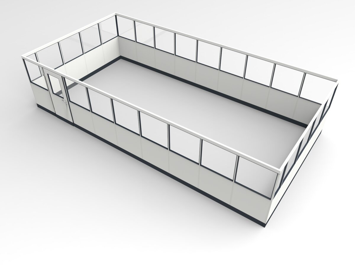 Wandanschluss für Stellwand 4-seitig 9,00 x 4,50 m System RS 45 von Becker Raumsysteme - Artikel SW4-9045