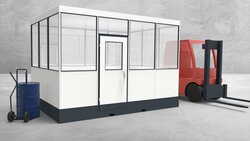 Mobiles Hallenbüro 4-seitig 4,00 x 3,00 m 12 m² (HM4-4030)
