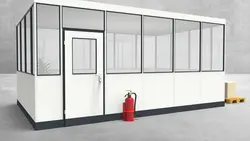 Hallenbüro 4-seitig 5,50 x 3,50 m 19,25 m² (HB4-5535)