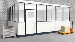 Hallenbüro 3-seitig 5,50 x 5,00 m 27,5 m² (HB3-5550)