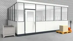Hallenbüro 3-seitig 5,50 x 5,00 m 27,5 m² (HB3-5550)