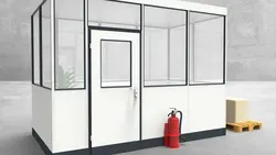 Hallenbüro 4-seitig 3,50 x 2,00 m 7 m² (HB4-3520)