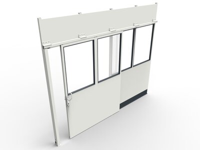 Einflügliges Schiebetürelement Rastergröße 6