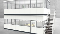 Hallenbüro als Doppelstock 4-seitig 8,00 x 5,00 m 40 m² (HD4-8050)