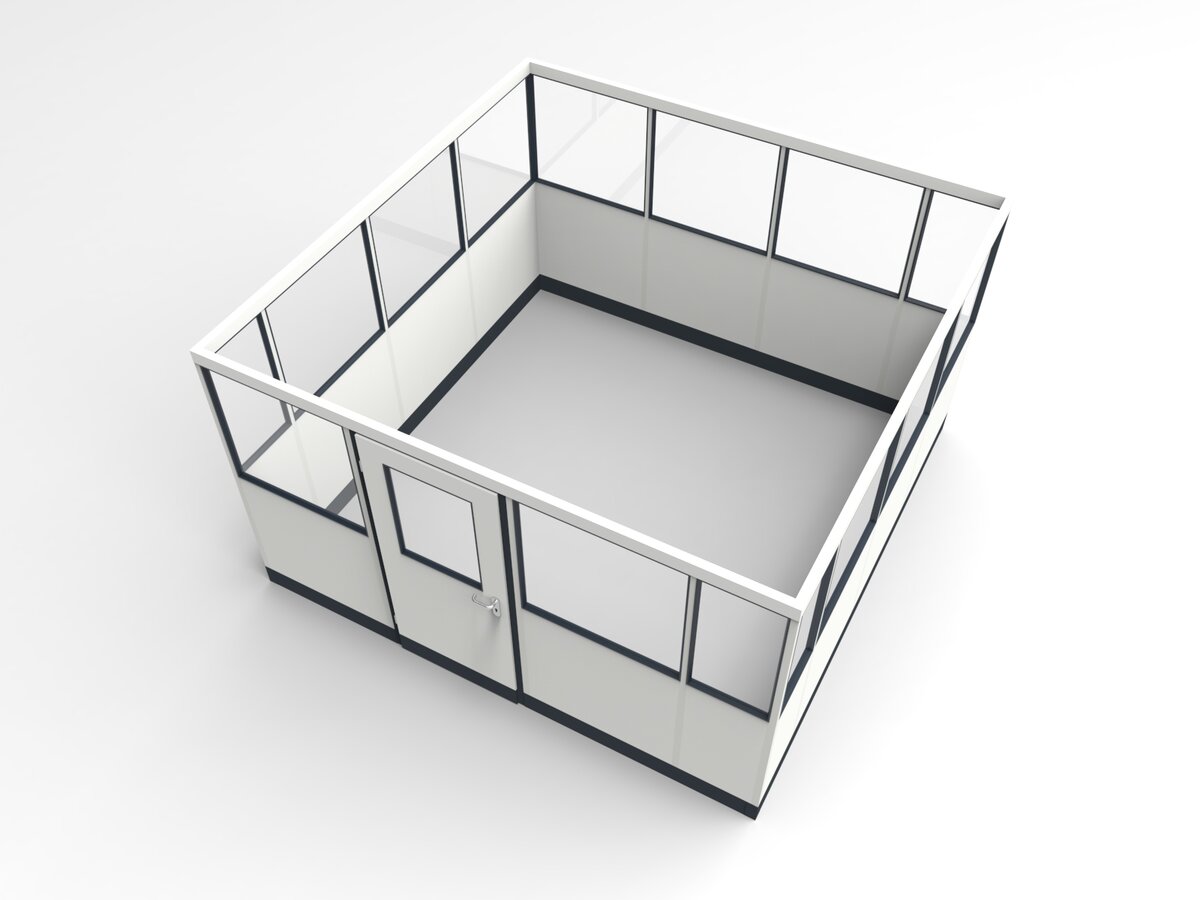 Wandanschluss für Stellwand 4-seitig 3,50 x 3,50 m System RS 45 von Becker Raumsysteme - Artikel SW4-3535