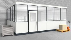 Hallenbüro 3-seitig 6,00 x 5,50 m 33 m² (HB3-6055)