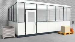 Hallenbüro 3-seitig 5,50 x 4,50 m 24,75 m² (HB3-5545)