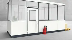 Hallenbüro 4-seitig 5,00 x 2,00 m 10 m² (HB4-5020)