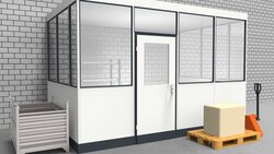 Hallenbüro 3-seitig 4,00 x 2,50 m 10 m² (HB3-4025)