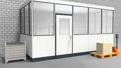 Hallenbüro 3-seitig 5,00 x 2,50 m 12,5 m² (HB3-5025)