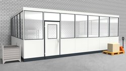 Hallenbüro 3-seitig 7,00 x 5,00 m 35 m² (HB3-7050)