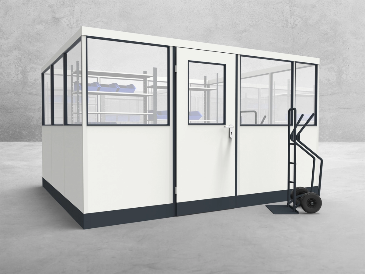 Zeichnung für Stellwand 4-seitig 6,50 x 5,50 m System RS 45 von Becker Raumsysteme - Artikel SW4-6555