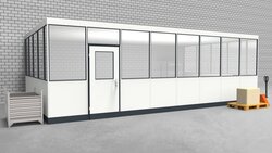 Hallenbüro 3-seitig 8,00 x 4,50 m 36 m² (HB3-8045)