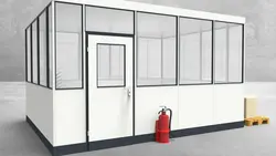 Hallenbüro 4-seitig 4,50 x 3,50 m 15,75 m² (HB4-4535)