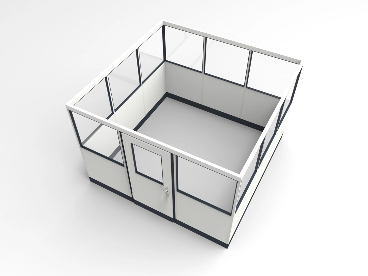 Wandanschluss für Stellwand 4-seitig 3,00 x 3,00 m System RS 45 von Becker Raumsysteme - Artikel SW4-3030