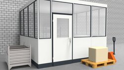 Hallenbüro 3-seitig 3,50 x 3,50 m 12,25 m² (HB3-3535)