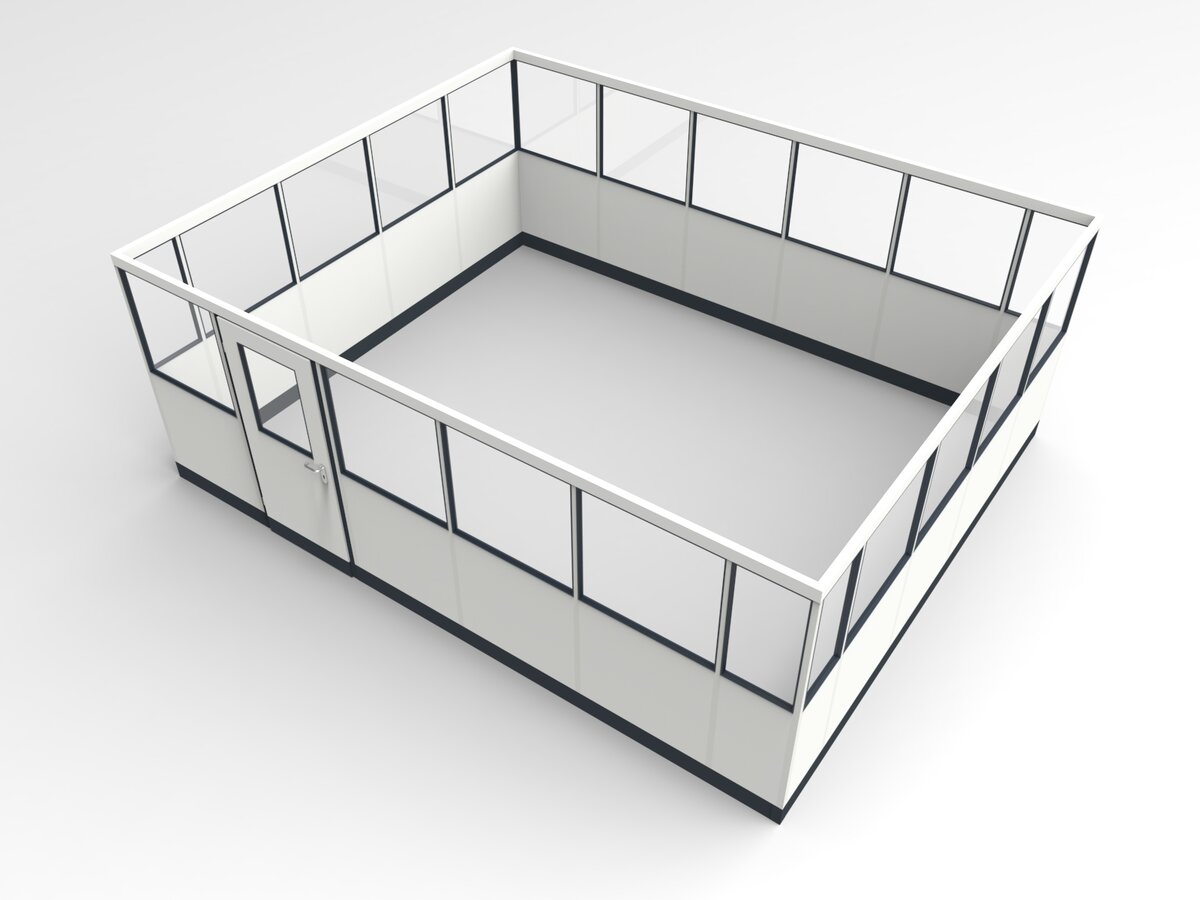 Wandanschluss für Stellwand 4-seitig 5,50 x 4,50 m System RS 45 von Becker Raumsysteme - Artikel SW4-5545