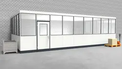 Hallenbüro 3-seitig 9,00 x 4,50 m 40,5 m² (HB3-9045)