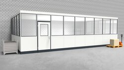 Hallenbüro 3-seitig 9,00 x 4,50 m 40,5 m² (HB3-9045)