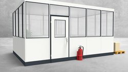 Hallenbüro 4-seitig 5,00 x 3,50 m 17,5 m² (HB4-5035)