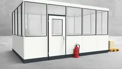 Hallenbüro 4-seitig 5,00 x 3,50 m 17,5 m² (HB4-5035)